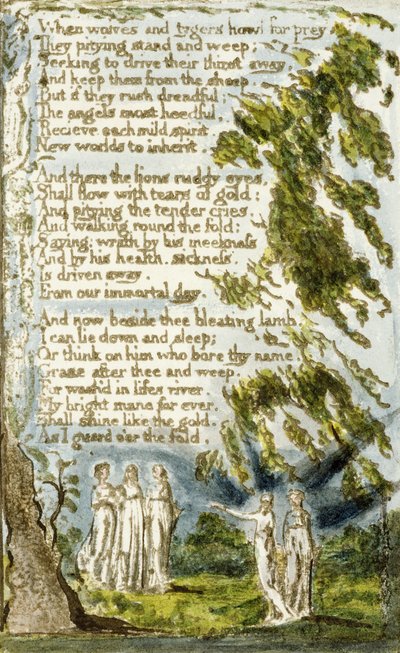 P.124-1950.pt20 Nacht (vervolg): plaat 20 uit Songs of Innocence and of Experience (kopie R) c.1802-08 door William Blake